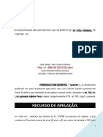 Apelacao Penal Criminal Roubo Desclassificacao Preliminar Indubio Pro Reo Modelo 497 PN168