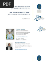 MSC in Process Safety Introduction & Briefing May2022