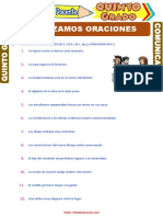 5°? Analizamos Oraciones para Quinto Grado de Primaria