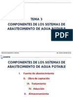 Tema 3. Componentes de Los Sistemas de Abastecimiento de Agua Potable