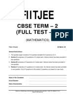 Mock Test Cbse C X FT 2 Math