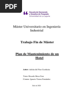 Plan de Mantenimiento de Un Hotel