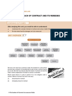 Unit - 5: Breach of Contract and Its Remedies: Learning Outcomes