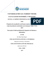 Universidad Privada Norbert Wiener Facultad de Ingeniería y Negocios