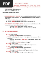 Relative Clauses Fce