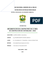 Implementación de La Matriz Iperc en La Obra de Construcción