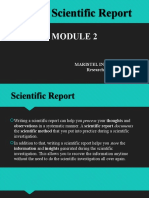 Scientific Report Module 2