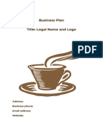 Coffee Shop Business Plan Template