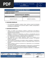 MOF - Perfil de Puesto - Administrador General