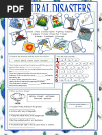 Natural Disasters Vocabulary Exercises Fun Activities Games Icebreakers Oneonone Activiti - 42747