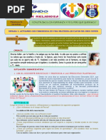 Semana 1: Actuamos Con Coherencia de Vida Fraterna en Favor Del Bien Común