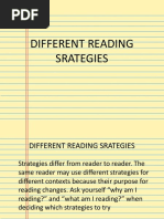 Different Reading Srategies