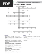 Crucigrama Clasificación de Los Costos - 115015