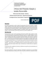 Estudio Del M.A.S Del Péndulo Simple y Péndulo Reversible