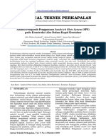 Analisa Pengaruh Penggunaan Sandwich Plate System (SPS) Pada Konstruksi Alas Dalam Kapal Kontainer