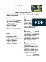 Atividade Do Dia Da Independência 5° Ano
