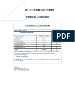 Tabela Nutricional - Pudim Ovomaltine - Anvisa