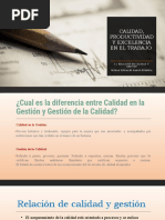 Calidad, Productividad y Excelencia en El Trabajo