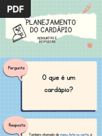 Revisão 1 - Planejamento de Um Cardápio