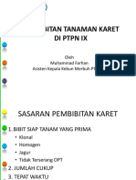 Pembibitan Tanaman Karet Di PTPN IX - Muhammad Farhan SP.