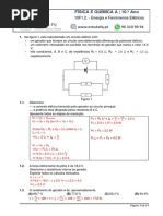 Ficha Energia e Fenomenos Eletricos N.º 1 - Soluções