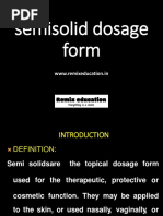 Semisolid Dosage Form