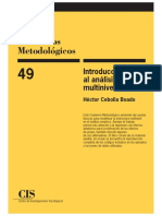 (Cuadernos Metodológicos 49) Héctor Cebolla Boado - Introducción Al Análisis Multinivel-Centro de Investigaciones Sociológicas (2013)