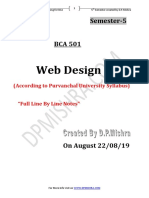 Web Design Notes For BCA 5th Sem 2019 PDF