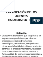 Clasificación de Los Agente Fisiterapeuticos