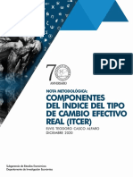 Nota Metodológica Componentes Del Índice Del Tipo de Cambio Efectivo Real (ITCER)