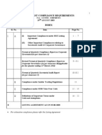 Important Compliance Requirements: For Exhaustive Compliance Please Refer The Listing Agreement