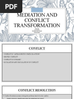 Mediation and Conflict Transformation