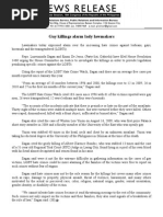 NR # 2495 AUGUST 14, 2011 Gay Killings Alarm Lady Lawmakers