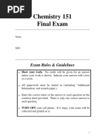 5-Chemistry 151 Final Exam