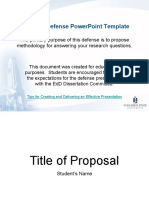 EdD Proposal Defense Template