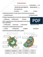 Examen Biologia I