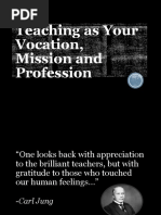 Chapter 1 Lesson 5 Teaching As Your Vocation Mission Profession