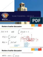 Reliability Engineering - I Sem 2022-23: BITS Pilani BITS Pilani