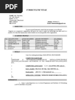 Curriculum Vitae: Sno Qualification Year of Passing Board /university Computer Science