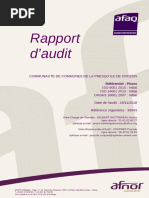 Référentiel Rapport Initial Audit ISO 90012015, IsO 14001 2015 Et OHSAS 18001 2007