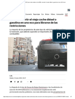 El Truco de La DGT para Evitar Multas en Las ZBE - Convertir El Coche Diésel o Gasolina en Eco - El Correo