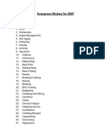 Evergreen Niches For KDP