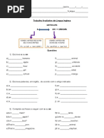 Atividade de Ingles Articles 6 Ano