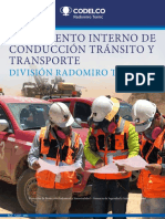 Reglamento Interno Conducción Tránsito y Transporte DRT 2022