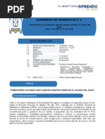 1 - EXPERIENCIA DE APRENDIZAJE VI CICLO - 1ero - 2do