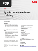 Synchronous Machine Training