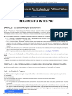 Regimento Interno - Programa de Pós-Graduação em Políticas Públicas