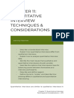 (O) CH11 - Quantitative Interview Techniques & Considerations