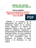 Ley General Del Sistema Nacional de Seguridad Pública