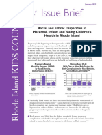 Rhode Island Kids Count: Disparities Maternal Infant Child